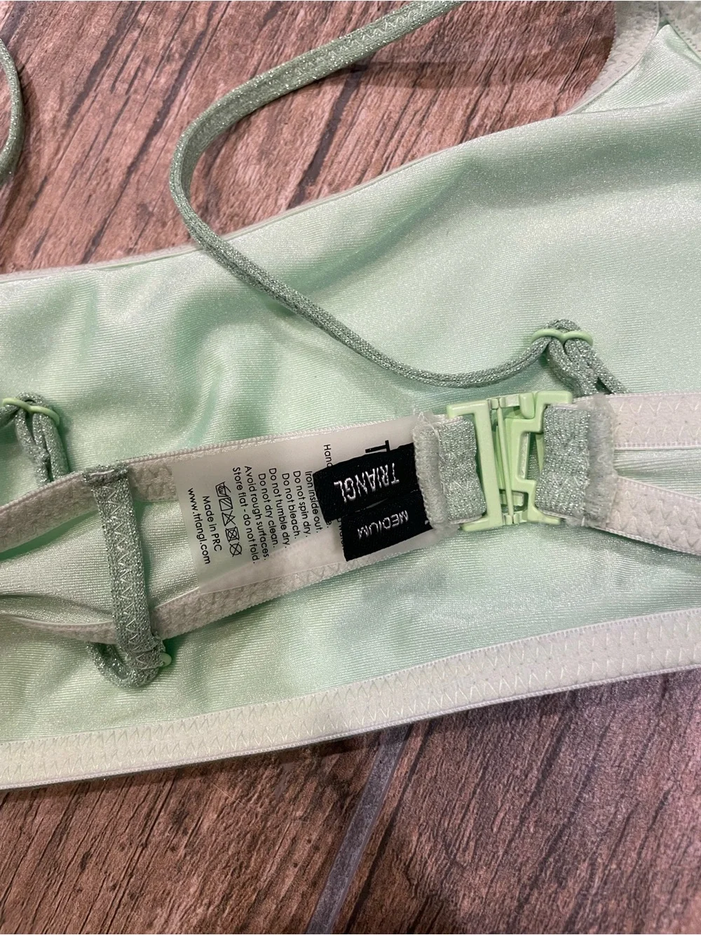 triangl swimwear Lime Green Sparkle Bikini Set